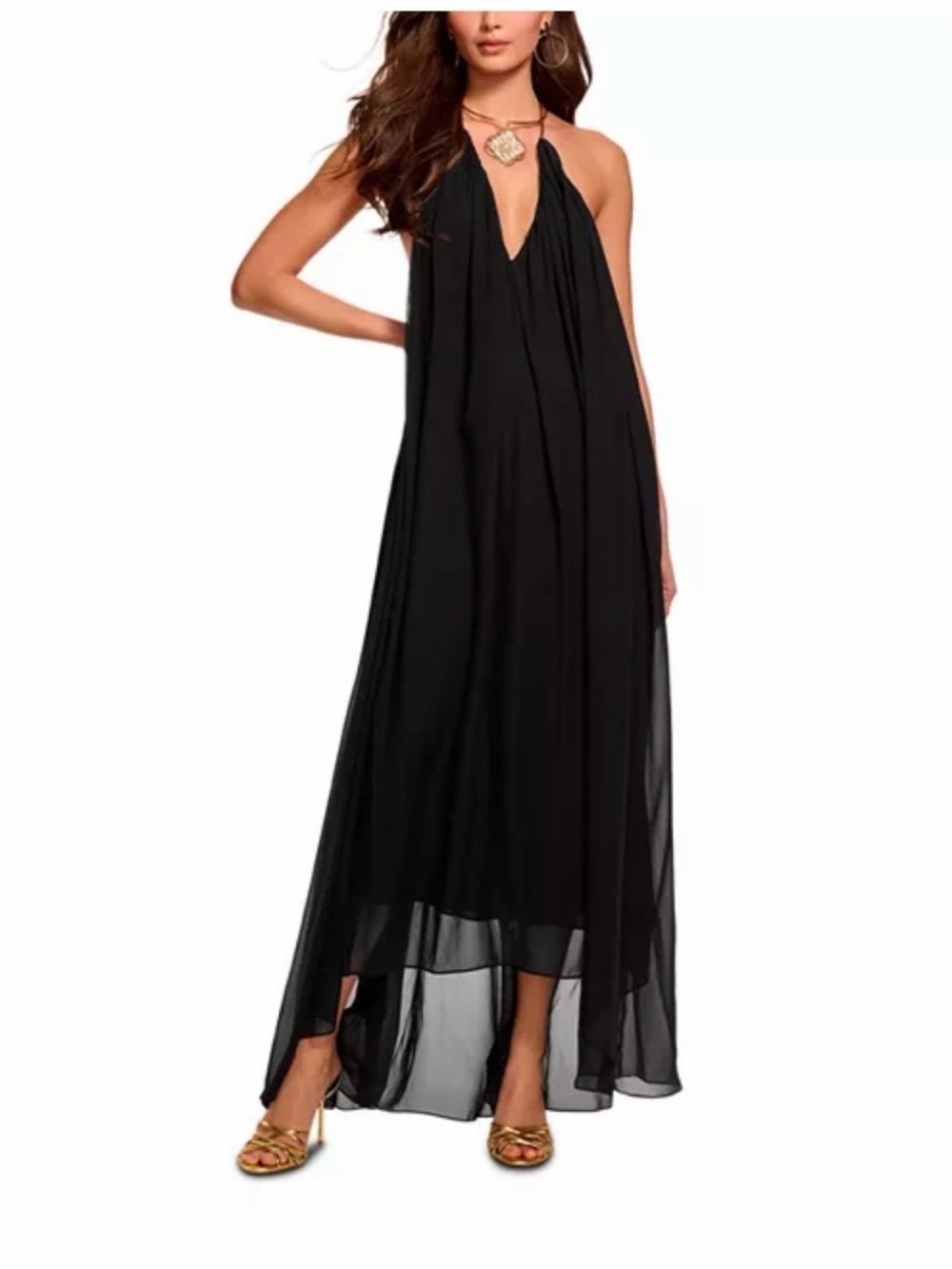 Ramy Brook Black Halter Maxi Dress